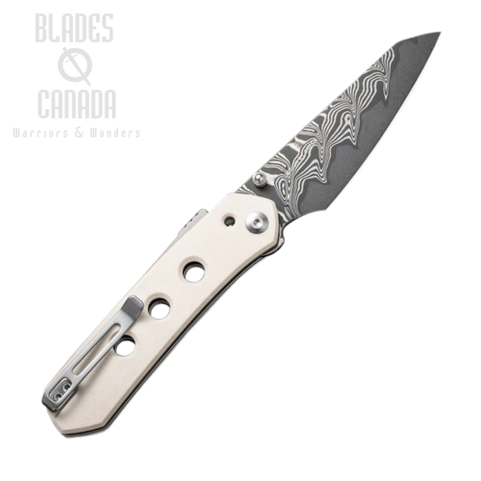 (image for) CIVIVI Vision FG Folding Knife, Damascus, G10 Ivory, C22036-DS1