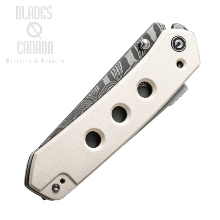 (image for) CIVIVI Vision FG Folding Knife, Damascus, G10 Ivory, C22036-DS1