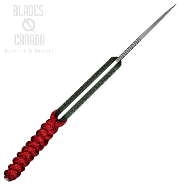 (image for) CIVIVI Baby Banter Fixed Blade Knife, Nitro-V SW, Micarta Green w/Red Lanyard, C23045-2