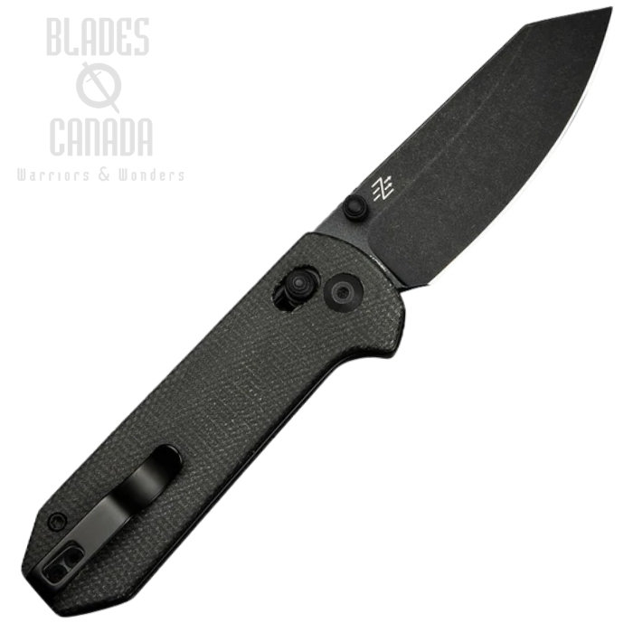 (image for) CIVIVI Yonder Crossbar Lock Folding Knife, 14C28N Black SW, Dark Green Canvas Micarta, C23073B-1