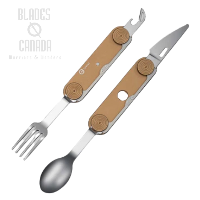 CIVIVI Partake 4-In-1 Multi-Tool Knife, Stainless Steel, Aluminum Coyote Brown, C24032C-2