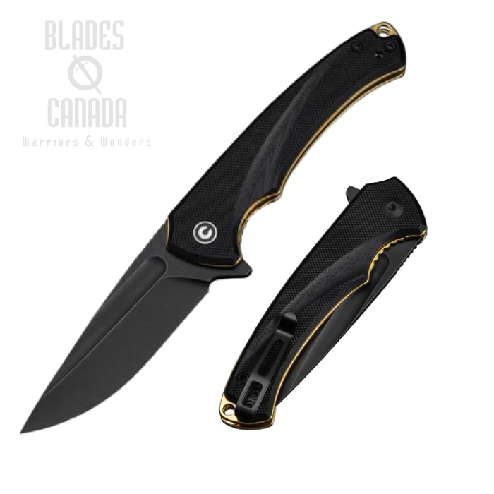CIVIVI Voidflare Flipper Folding Knife, 14C28N Black SW, G10 Black , C24040-1 CIVIVI Voidflare Flipper Folding Knife, 14C28N Black SW, G10 Black , C24040-1