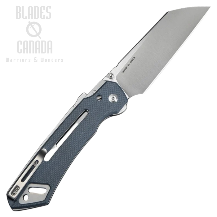 (image for) CIVIVI Buster FG Superlock Folding Knife, Nitro-V Satin, G10 Neutral Blue, C24052-2