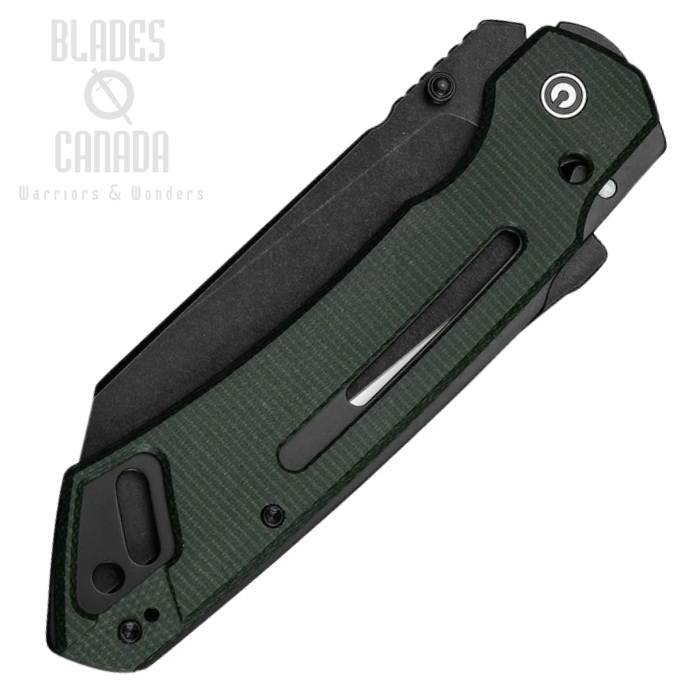 (image for) CIVIVI Buster FG Superlock Folding Knife, Nitro-V Black SW, Micarta Green, C24052-3