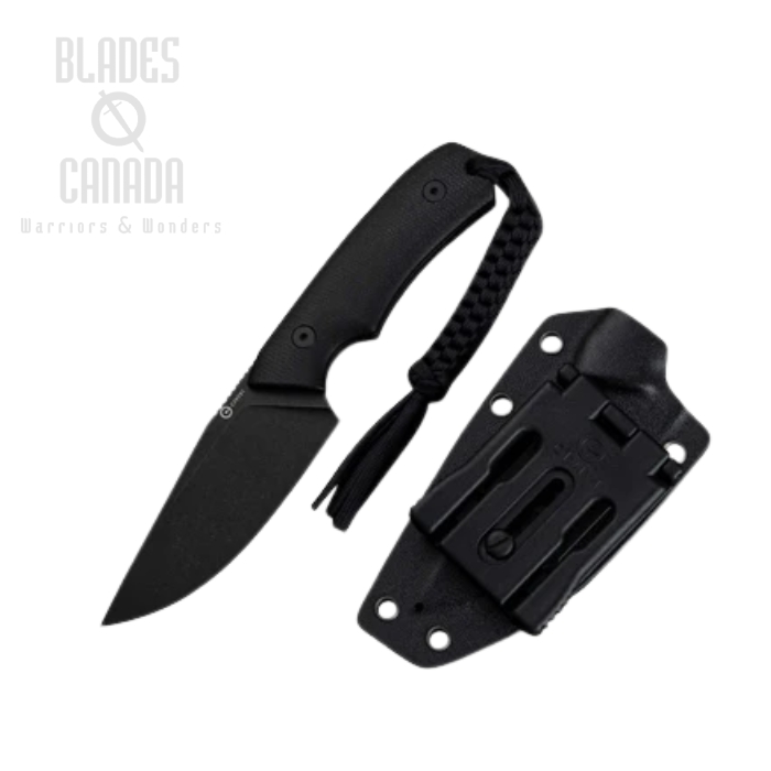 CIVIVI Gander Fixed Blade Knife, 14C28N Black SW, Micarta Black, Kydex Sheath, C24058B-2