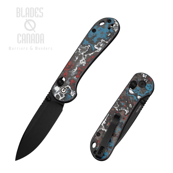 (image for) CIVIVI Elementum Crossbar Lock Folding Knife, Limited Edition, CPM S35VN Black SW, FatCarbon Fiber Nebula, C24063B-1