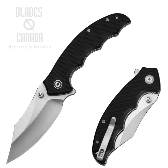 (image for) CIVIVI Pentad Flipper Folding Knife, Nitro-V Satin, G10 Black, C24068-1