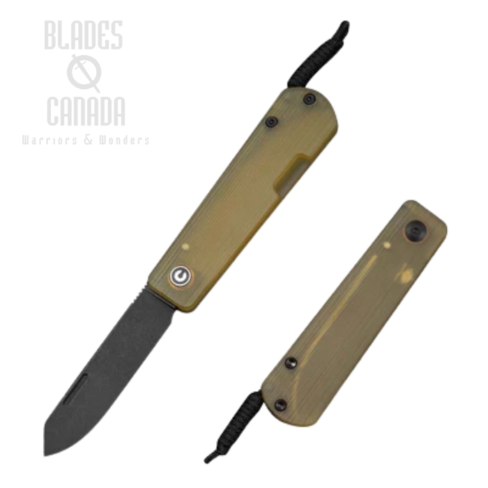 CIVIVI Slippy Sendy Slipjoint Folding Knife, Nitro-V Black SW, Ultem Yellow, C24075A-1