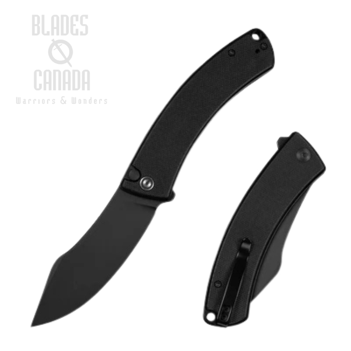CIVIVI Outlaw Muk Flipper Button Lock Folding Knife, 14C28N Black SW, G10 Black, C24079-1 CIVIVI Outlaw Muk Flipper Button Lock Folding Knife, 14C28N Black SW, G10 Black, C24079-1
