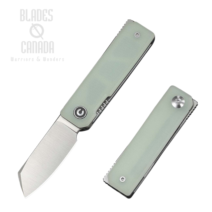 (image for) CIVIVI Kukei Front Flipper Folding Knife, Nitro-V Satin, G10 Natural, C25036-2