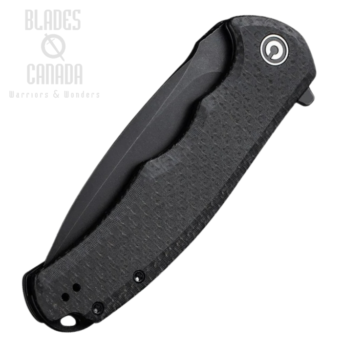 (image for) CIVIVI Praxis Flipper Folding Knife, Black Blade, Micarta Black, 803G