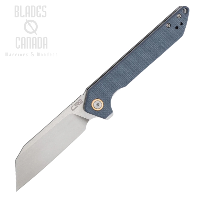 (image for) CJRB Rampart Flipper Folding Knife, AR-RPM9, G10 Blue/Grey, J1907-GYF