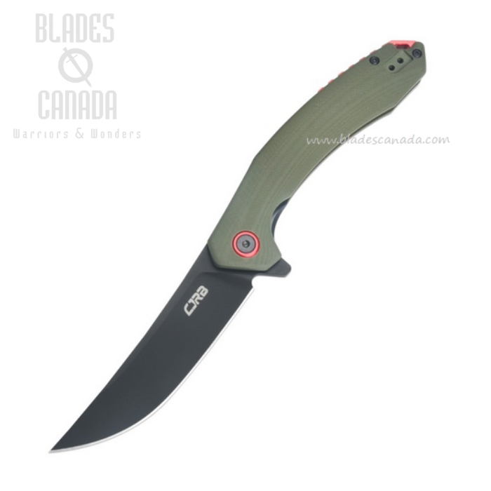 CJRB Gobi Flipper Folding Knife, AR-RPM9 Black, G10 Green, J1906-BGNC