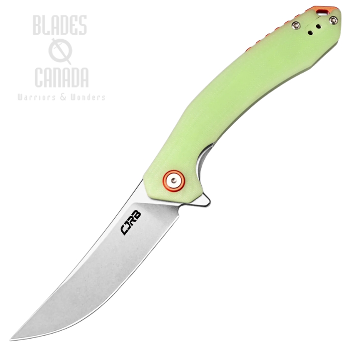 (image for) CJRB Gobi Flipper Folding Knife, AR-RPM9 SW, G10 Glow In The Dark, J1906-GD
