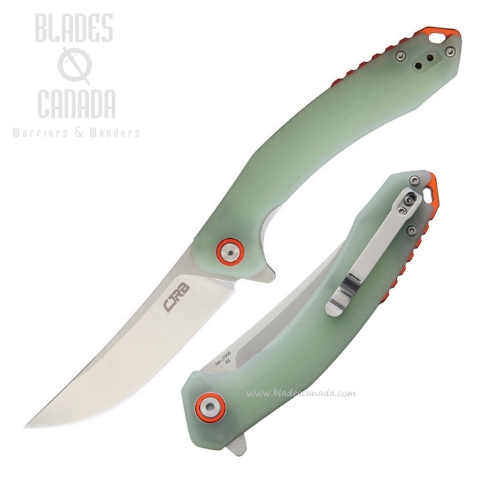 CJRB Gobi Flipper Folding Knife, D2, G10 Jade, J1906-NTG