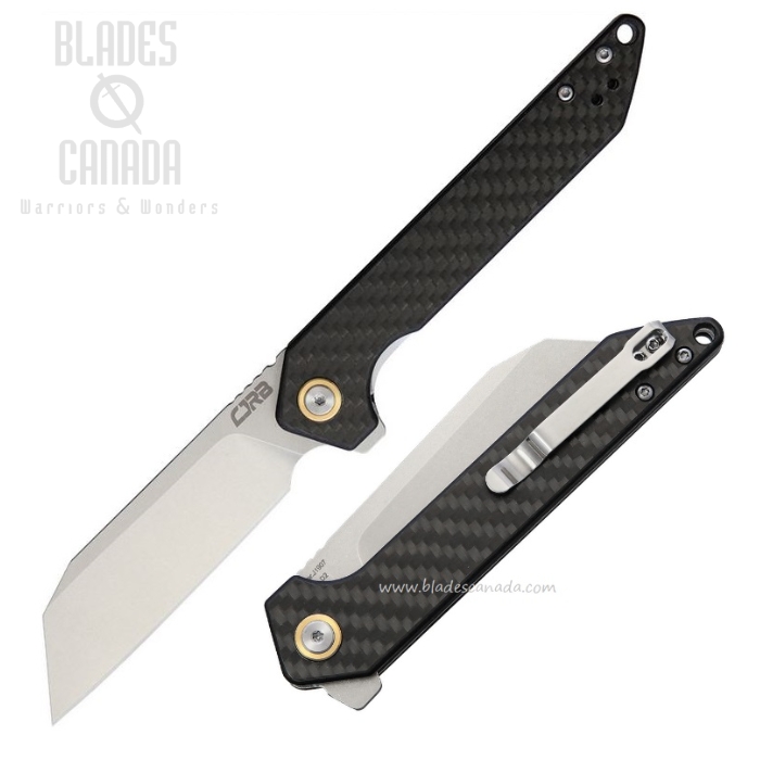 CJRB Rampart Flipper Folding Knife, D2, Carbon Fiber, J1907CF