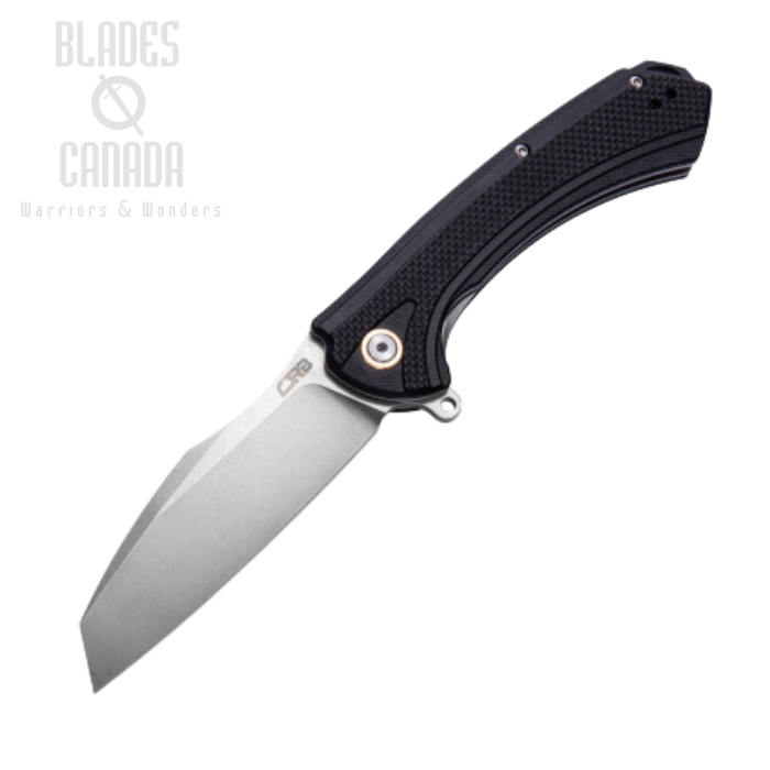 CJRB Barranca Flipper Folding Knife, D2, G10 Black, J1909BKF