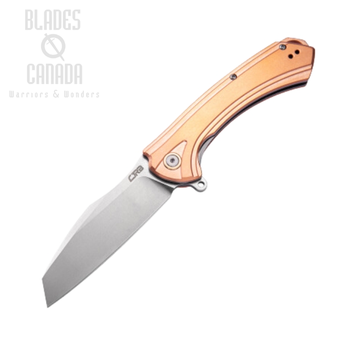 CJRB Barranca Flipper Folding Knife, D2, Copper Handle, J1909COP