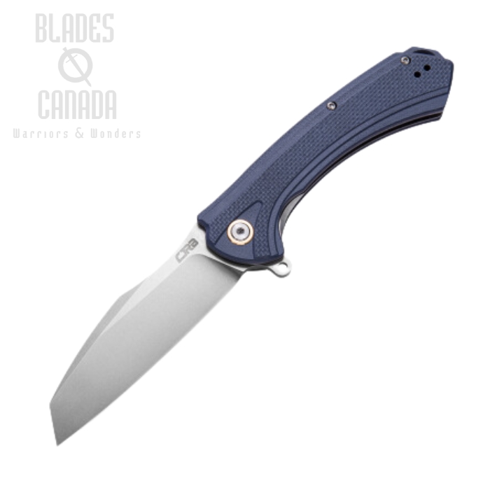 CJRB Barranca Flipper Folding Knife, D2, G10 Blue/Grey, J1909GYF