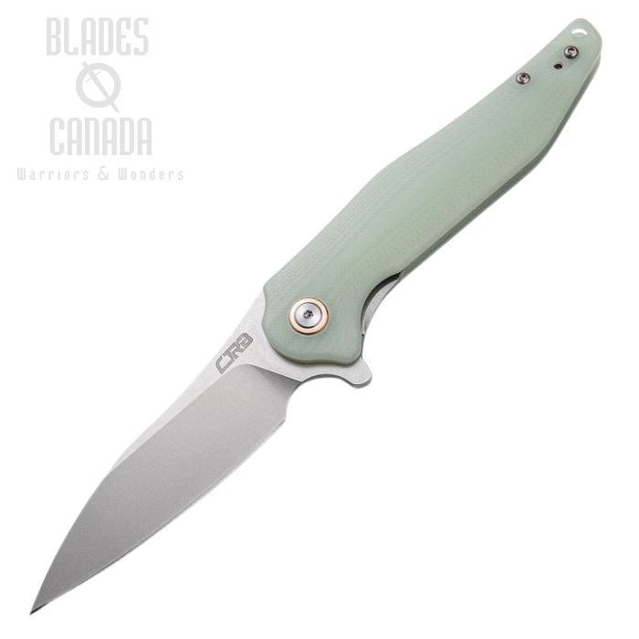 CJRB Agave Flipper Folding Knife, D2, G10 Natural Jade, J1911NTG