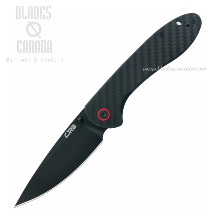 CJRB Feldspar Flipper Folding Knife, AR-RPM9 Black, Carbon Fiber, J1912-BCF