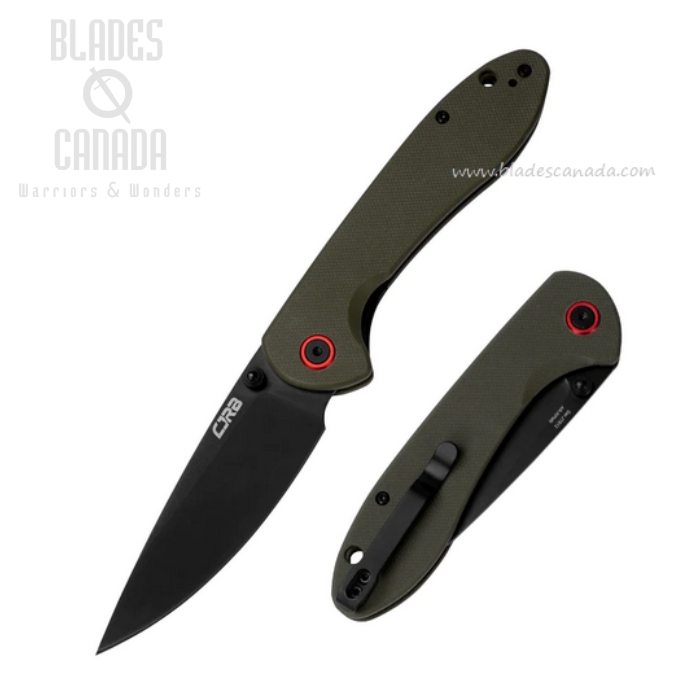 CJRB Feldspar Folding Knife, AR-RPM9 Black, G10 Green, J1912-BGN