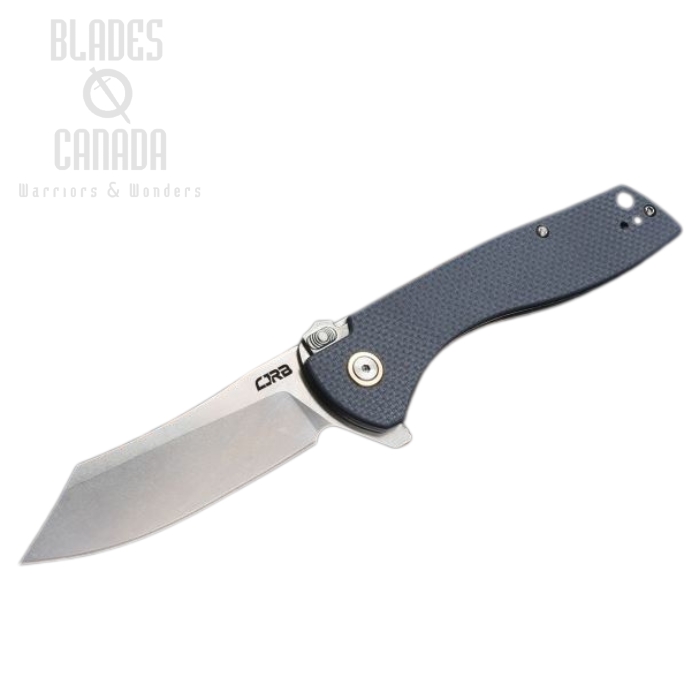 CJRB Kicker Flipper Folding Knife, D2, G10 Blue/Grey, J1915-BU