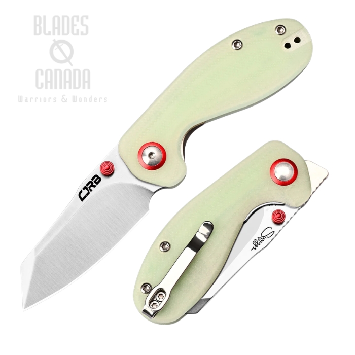 (image for) CJRB Maileah Front Flipper Folding Knife, AR-RPM9 SW, G10 Glow In The Dark, J1918-GD
