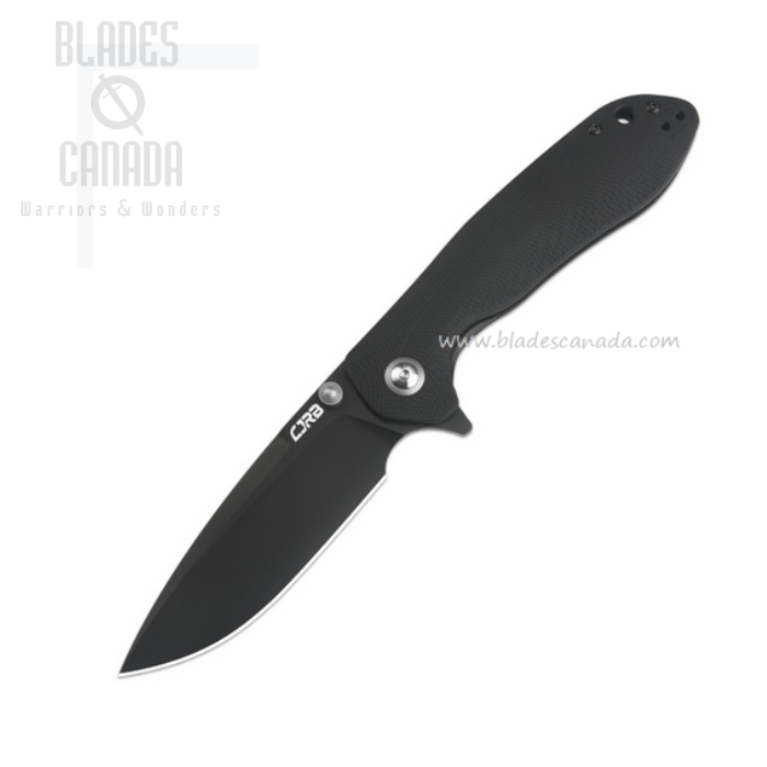 CJRB Scoria Flipper Folding Knife, AR-RPM9 Black, G10 Black, J1920-BBK