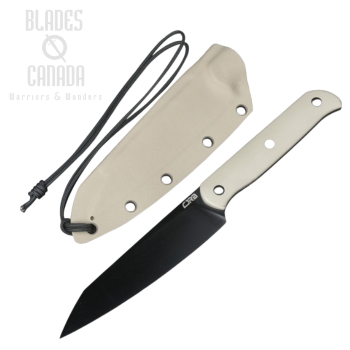 CJRB Silax Fixed Blade Knife, AR-RPM9 Black, G10 Desert, Hard Sheath, J1921B-BDE