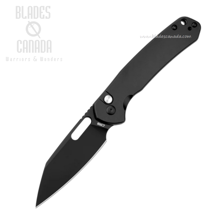 CJRB Pyrite-Alt Button Lock Knife, AR-RPM9 Wharncliffe Black, Steel Black, J1925A-BST