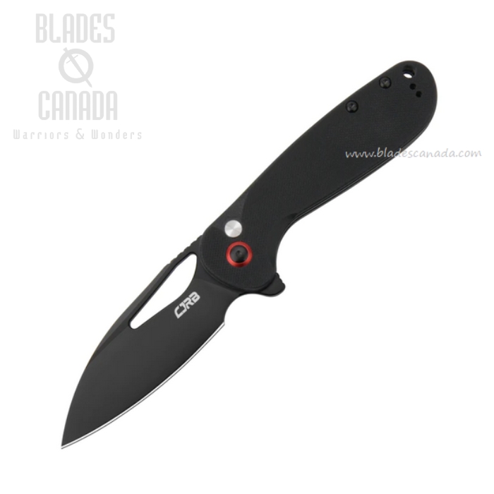 CJRB Lago Flipper Button Lock Knife, AR-RPM9 Black, G10 Black, J1926-BBK