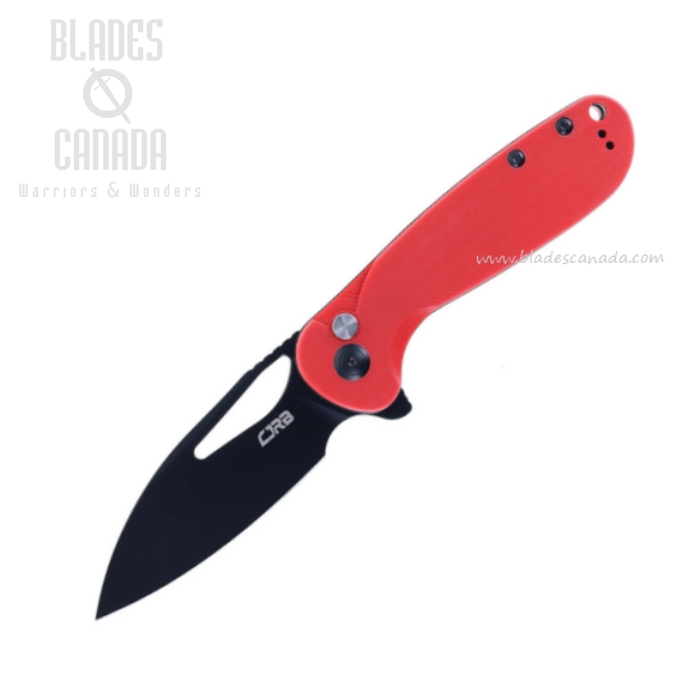 CJRB Lago Flipper Button Lock Folding Knife, AR-RPM9 Black, G10 Red, J1926-BRE CJRB Lago Flipper Button Lock Folding Knife, AR-RPM9 Black, G10 Red, J1926-BRE