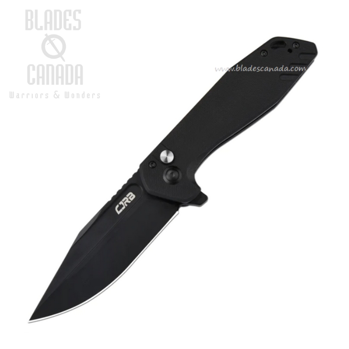 CJRB Riff Flipper Button Lock Folding Knife, AR-RPM9 Black, G10 Black, J1928-BBK
