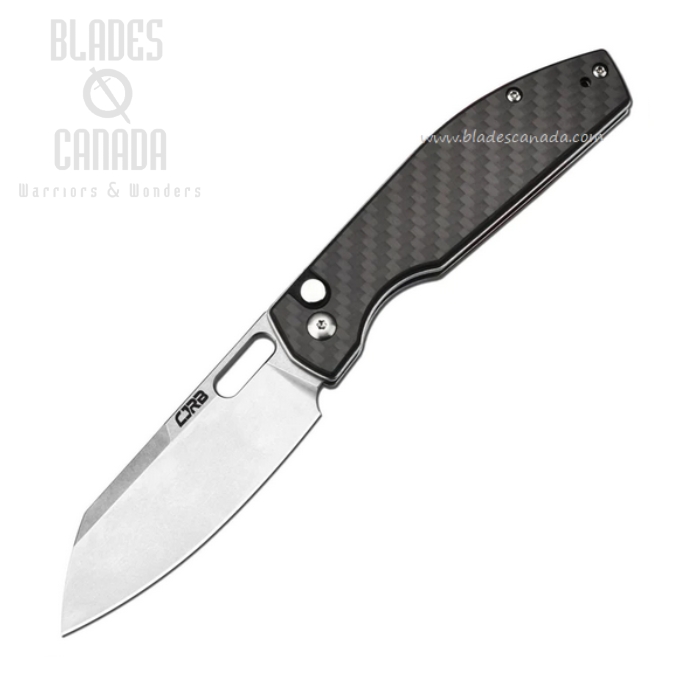 CJRB Ekko Front Flipper Button Lock Folding Knife, AR-RPM9, Carbon Fiber, J1929B-CF