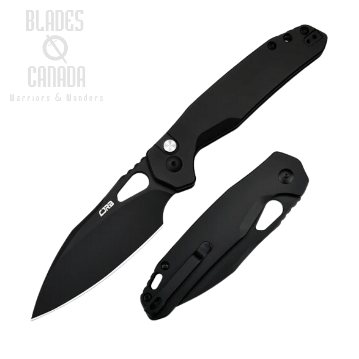 CJRB Frack Button Lock Folding Knife, AR-RPM9 Black, Steel Black, J1931-BST CJRB Frack Button Lock Folding Knife, AR-RPM9 Black, Steel Black, J1931-BST