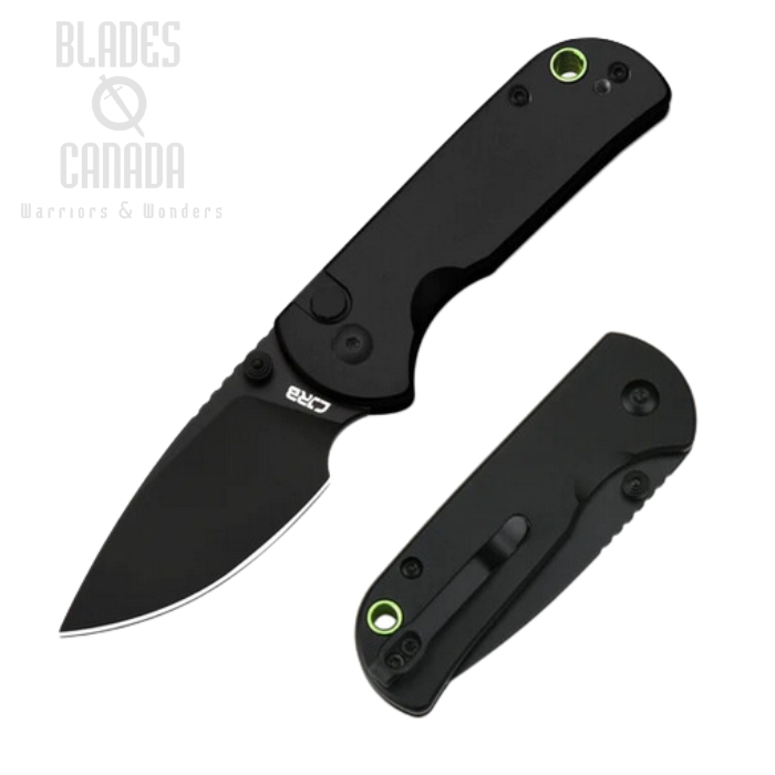 CJRB Mica Button Lock Folding Knife, AR-RPM9 Black, Aluminum Black, J1934-BBK