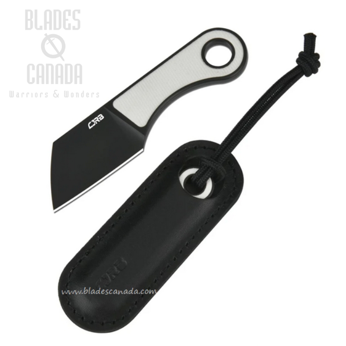 CJRB Chip Fixed Blade Knife, AR-RPM9 Black 1.23", G10 White, J1939-BWH