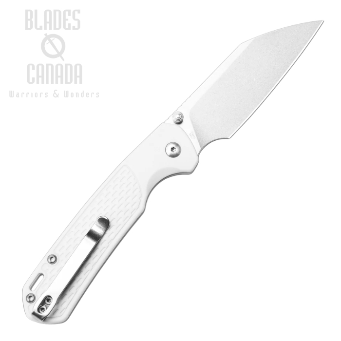 (image for) CJRB Pyrite-Light Button Lock Folding Knife, CPM S90V SW, FRN Light Grey, J1945G-GY