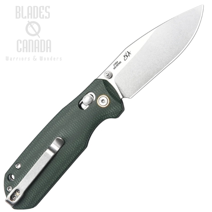 (image for) CJRB Maximal Crossbar Lock Folding Knife, AR-RPM9 Stonewash, G10 Green, J1954-MGN
