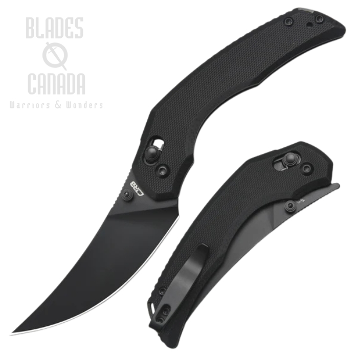 CJRB Nanner Flipper Crossbar Lock Folding Knife, AR-RPM9 Black, G10 Black, J1955-BBK