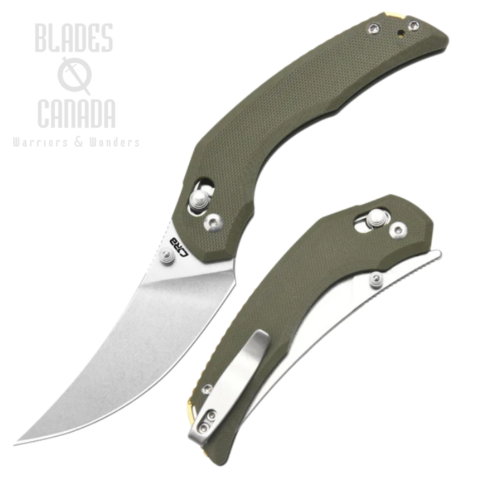 CJRB Nanner Crossbar Lock Folding Knife, AR-RPM9 SW, G10 Green, J1955-GN