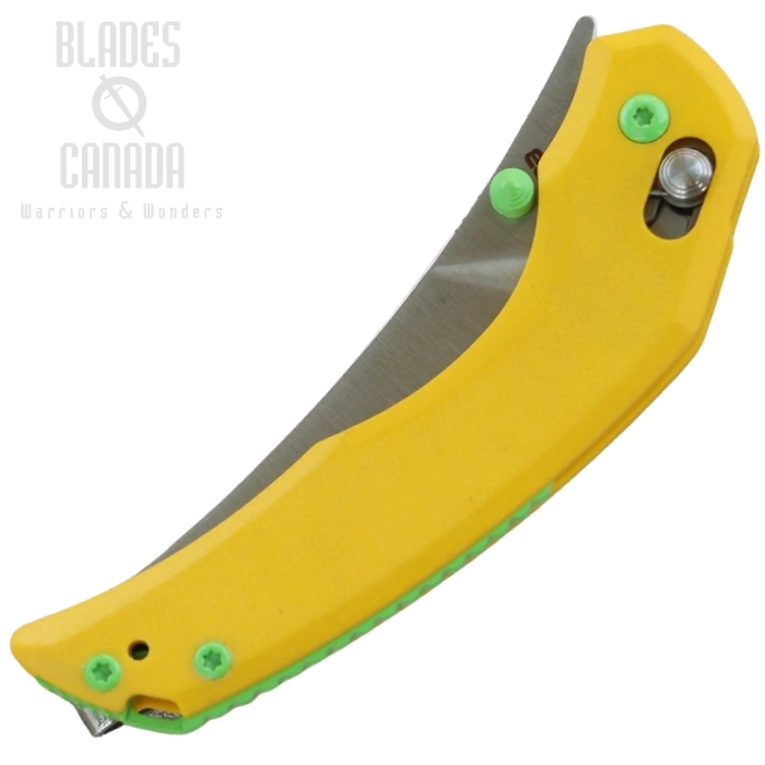 (image for) CJRB Nanner Crossbar Lock Folding Knife, AR-RPM9 Sand Polished, G10 Yellow, J1955-YE