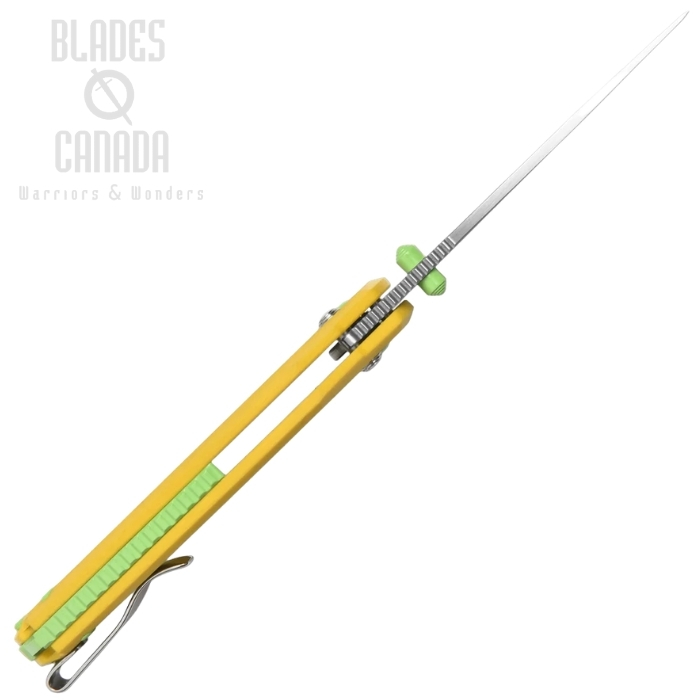 (image for) CJRB Nanner Crossbar Lock Folding Knife, AR-RPM9 Sand Polished, G10 Yellow, J1955-YE
