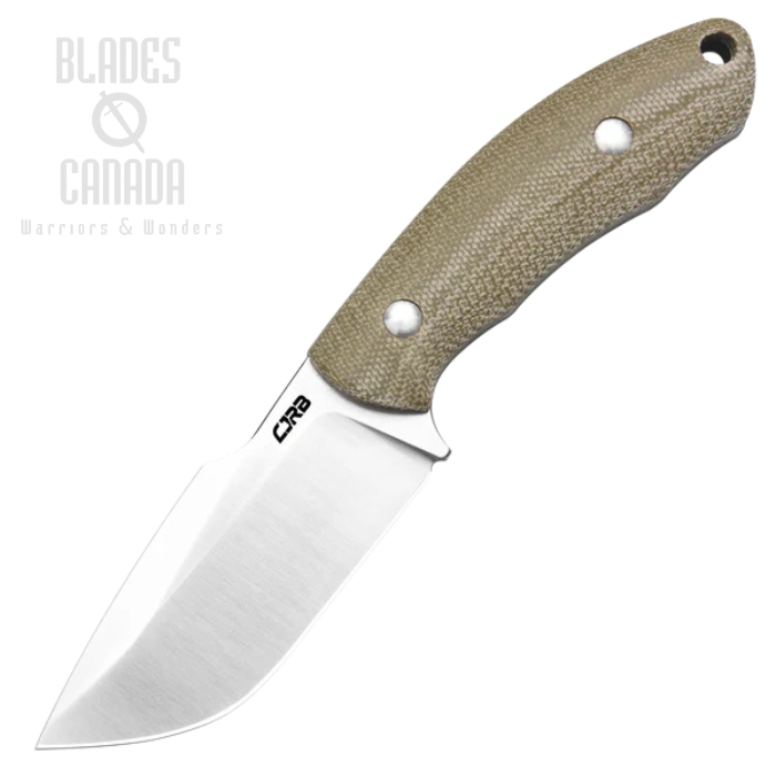 CJRB Mutt Fixed Blade Knife, AR-RPM9 Sand Polish, Micarta Handle, Kydex Sheath, J1958-ODG