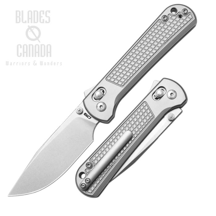 CJRB Bolt Flipper Recoil Lock V2 Folding Knife, S90V Stonewash, Titanium Gray, J1960G-GY