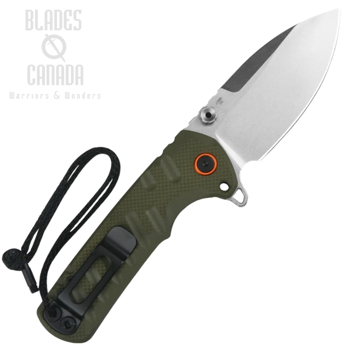 (image for) CJRB Tundra Folding Knife, D2 Stonewash, G10 Green, J1966-GN