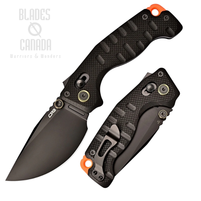 (image for) CJRB Doubletap Recoil Lock V2 Folding Knife, D2 Black, G10 Black, J1970-BBK