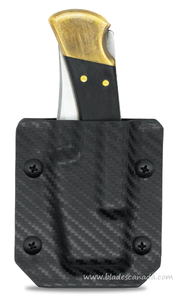 Clip & Carry Kydex Sheath For Buck 110/112, Carbon Fiber Black, CLP110BLKCF