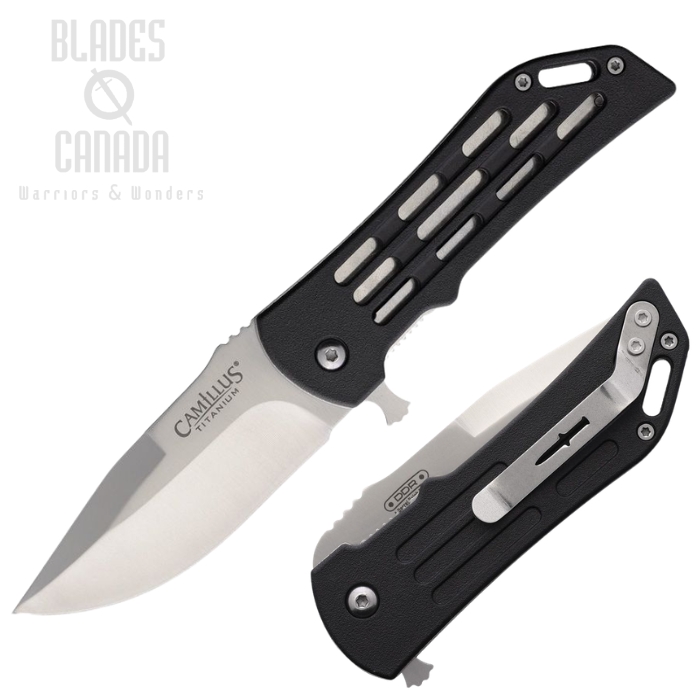 (image for) Camillus Dominator II Flipper Folding Knife, Stainless Blade, GFN Black, 19394-300